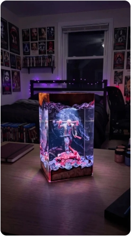 Handmade Halloween Resin Lamps